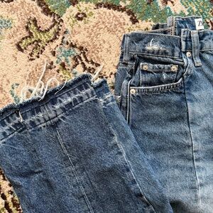 Zara the contrast straight leg jean